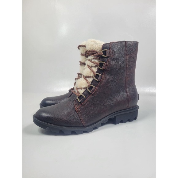 Sorel Shoes - Sorel Phoenix Short Lace Cozy Burro Waterproof Leather Boots Size 10.5